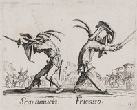 KG 10714
<br/>
Scaramucia en Fricasso ("Sfessania")
<br/>
<em>Callot, Jacques (1592 - 1635)</em>